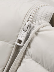 Men's Casual White Channel-Quilted Down Jacket