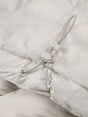 Men's Casual White Channel-Quilted Down Jacket