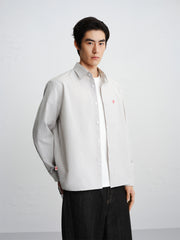 Men's Vertical-Stripe Textured Jacquard Shirt