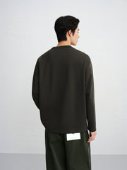 Men's Embroidered Henley Long-Sleeve T-Shirt