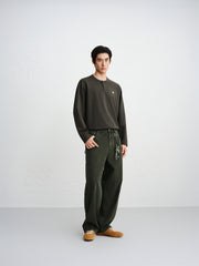 Men's Embroidered Henley Long-Sleeve T-Shirt