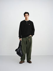 Men's Wide-Leg Colored Denim Pants