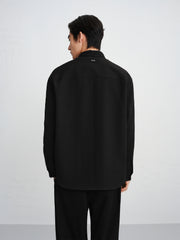 Men's Textured Jacquard Shirt with Frog Buttons