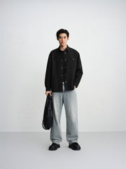 Men's Tonal Textured Jacquard Shirt