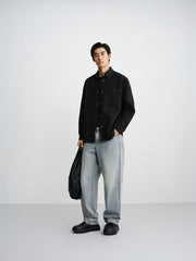Men's Tonal Textured Jacquard Shirt