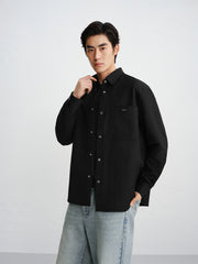 Men's Tonal Textured Jacquard Shirt