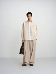 Men's Tonal Textured Jacquard Shirt