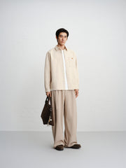 Men's Tonal Textured Jacquard Shirt
