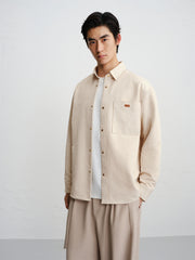 Men's Tonal Textured Jacquard Shirt