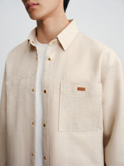 Men's Tonal Textured Jacquard Shirt