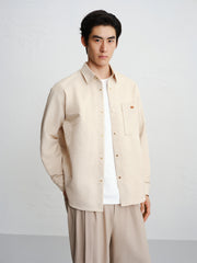 Men's Tonal Textured Jacquard Shirt
