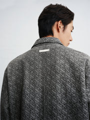 Men's Gradient Jacquard Long-Sleeve Shirt