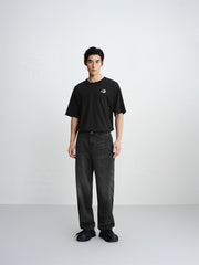 Men's Washed Lyocell Straight-Leg Jeans