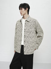 Men's Fleece-Lined Textured Tweed Shirt