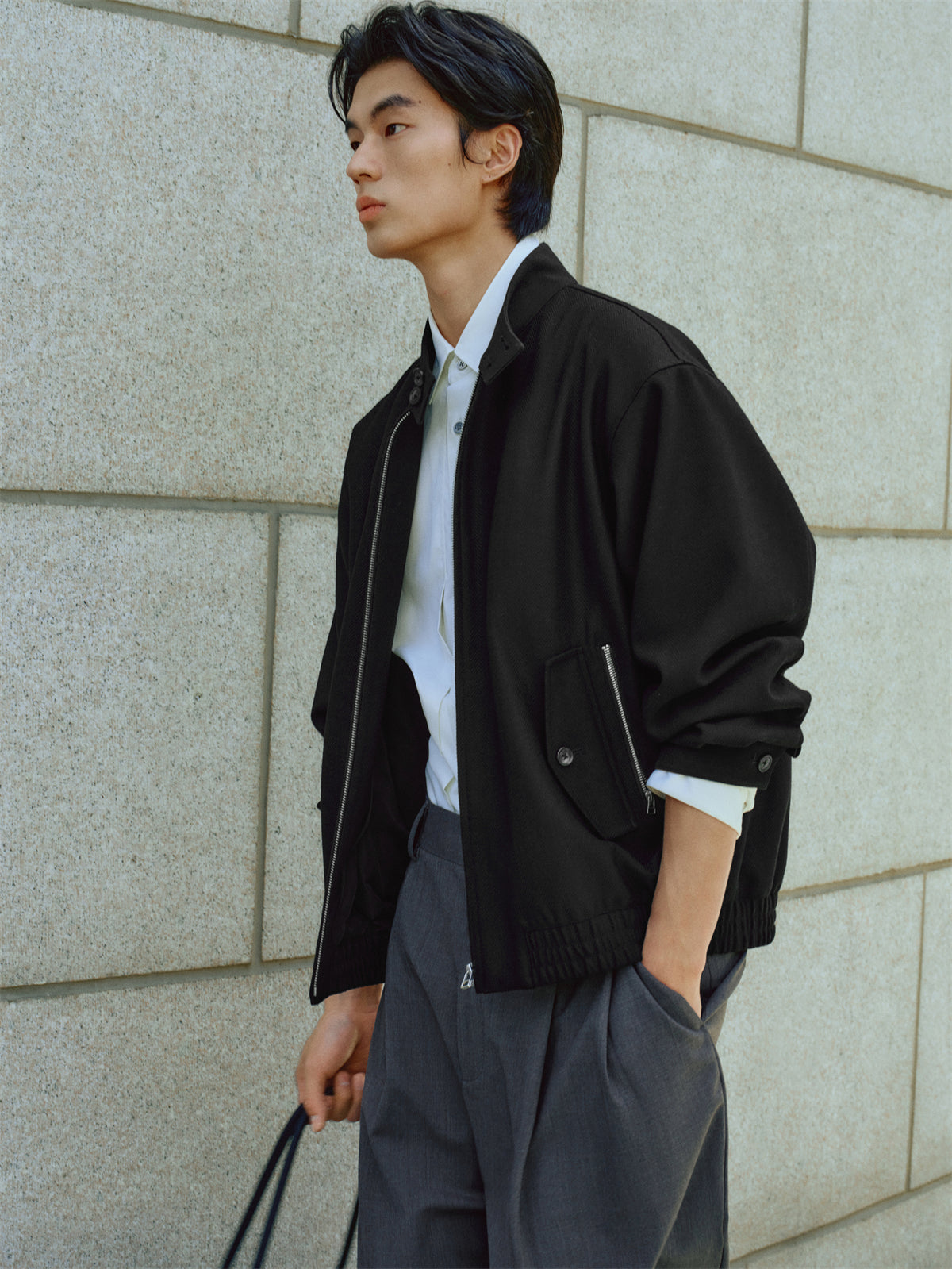 Men's Textured Jacquard Commuter Jacket