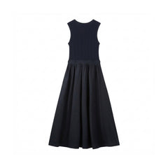 Women's Linen-Blend Paneled Sleeveless Dress