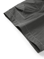 Men's Brown Utility Cargo Shorts with 3D Pockets