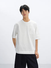 Men's White Utility Pocket Oversized T-Shirt