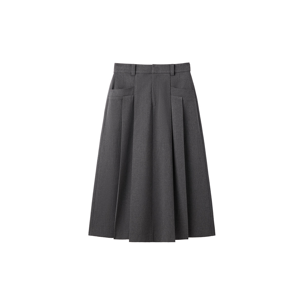 *US Final Sale*Women's Pleated A Line Midi Skirt
