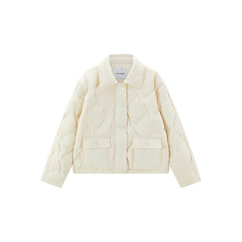 Peacebird Women *US Final Sale* Women's Argyle Embossing Puffer Jacket
