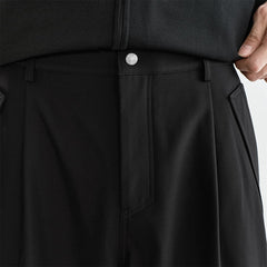 Men's Wide-Leg Cargo Pants with Drawstring Cuffs