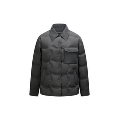 Women's Embossing Button Puffer Jacket