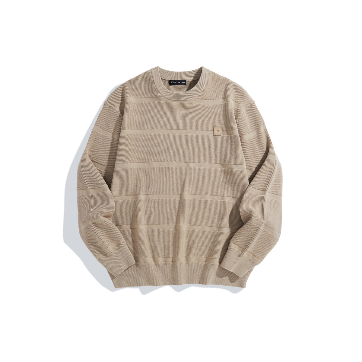 Men's Striped Textured Pullover