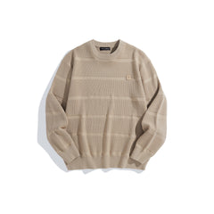 Men's Striped Textured Pullover