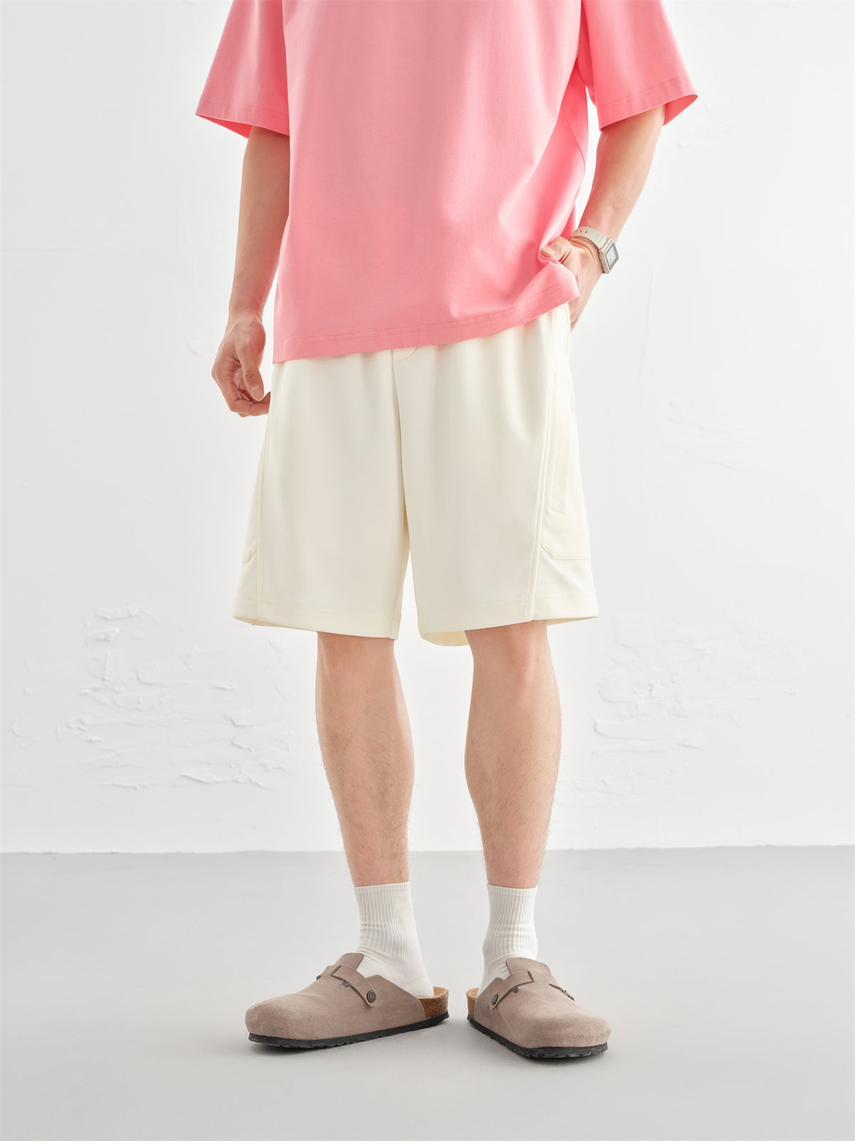 Men's Solid Drawstring Shorts