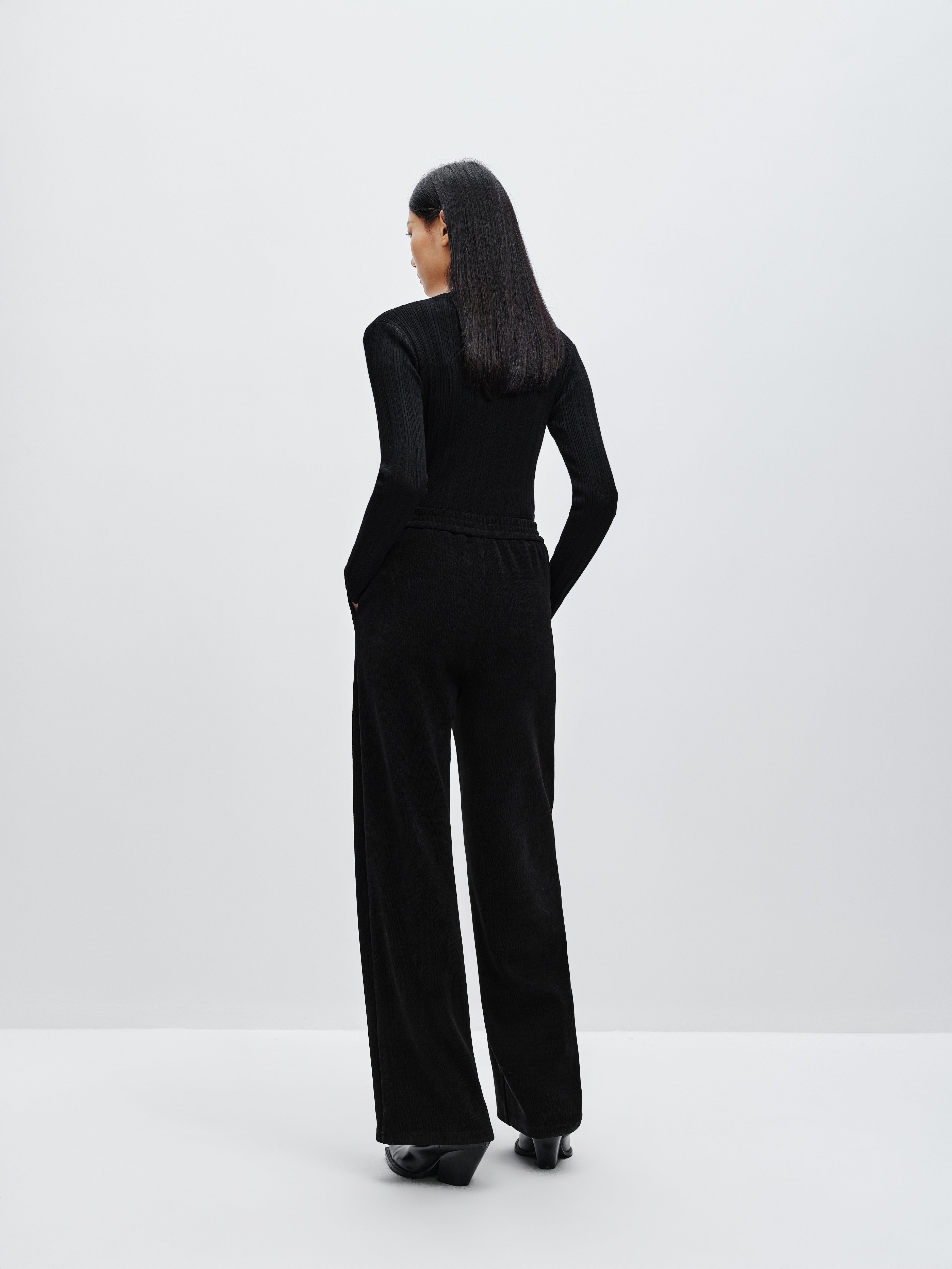 Women's Textured Straight Pants