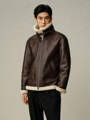 Men's Faux Shearling PU Jacket