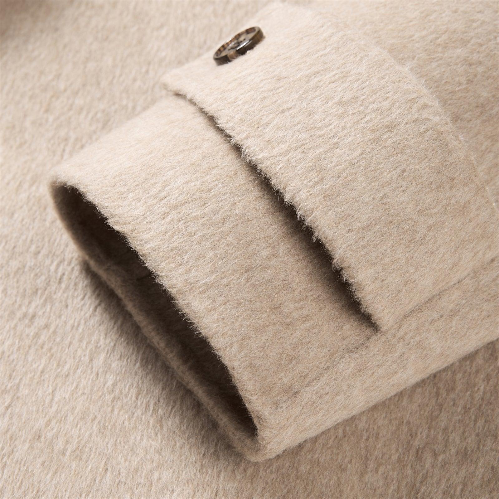 *US Final Sale* Women's Hoodie Neckline Wool Coat