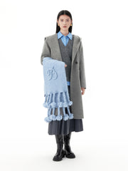 Women's Belted Double-Faced Wool Coat with Alpaca