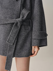 Women's Oversized Asymmetric Alpaca-Blend Coat