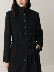 Women's Slim-Fit Straight Belted Cashmere Coat