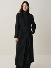 Women's Slim-Fit Straight Belted Cashmere Coat