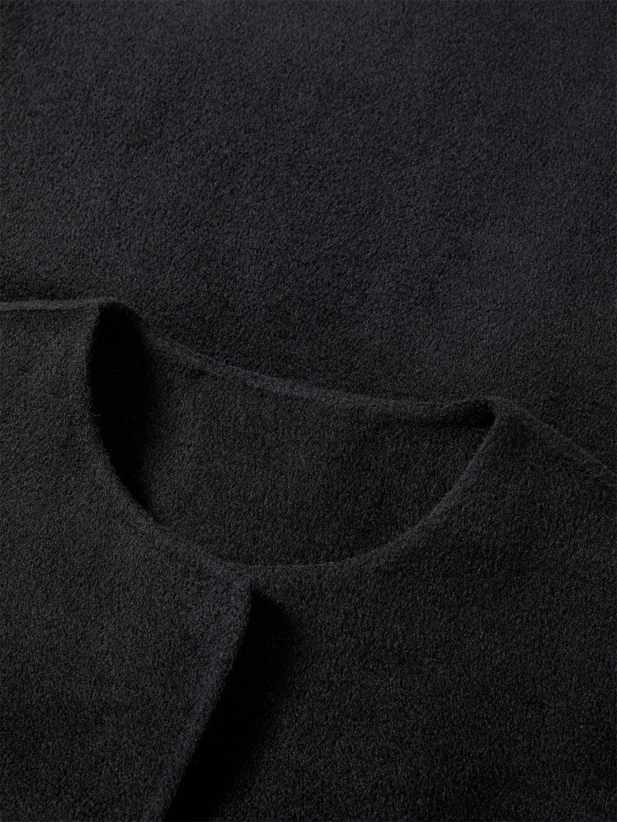 Women's Short Cashmere Coat with Scarf