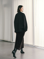 Women's Short Cashmere Coat with Scarf
