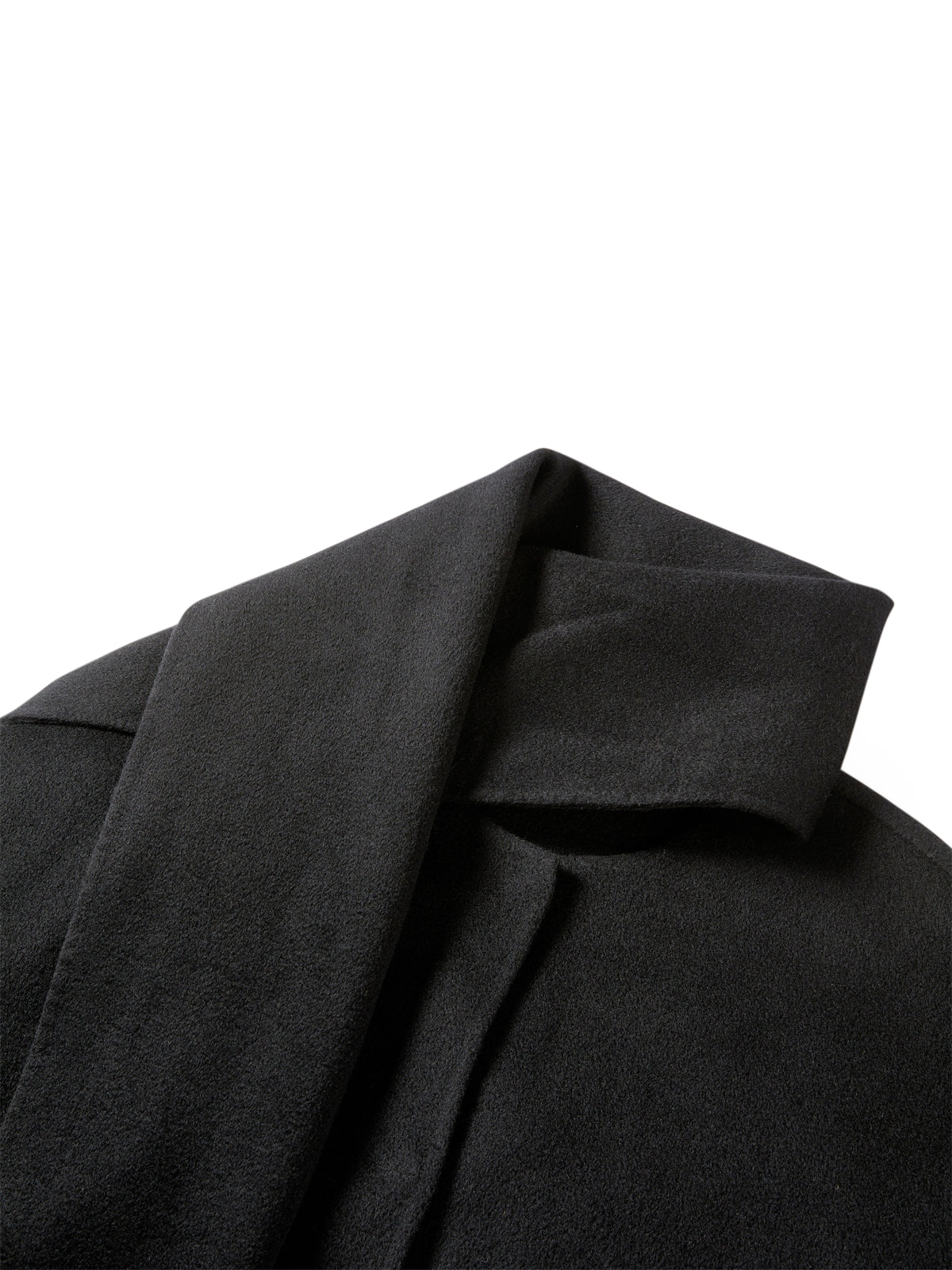 Women's Short Cashmere Coat with Scarf