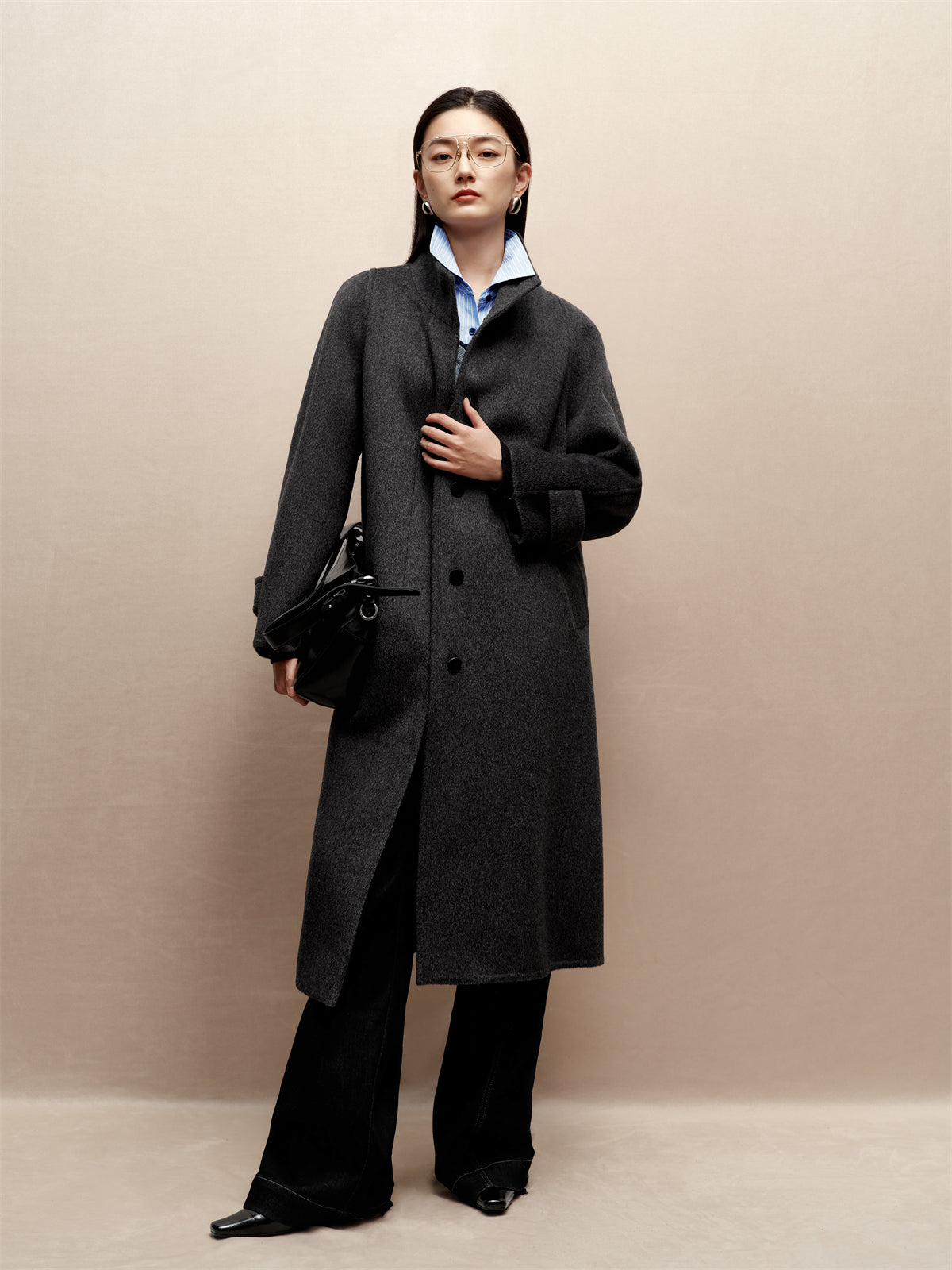 Women's Yak-Wool Blend Long Coat
