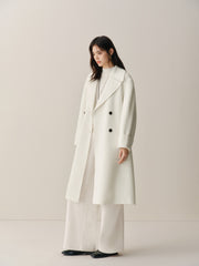 Women's Double-Breasted Belted Wool Coat
