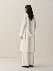 Women's Double-Breasted Belted Wool Coat