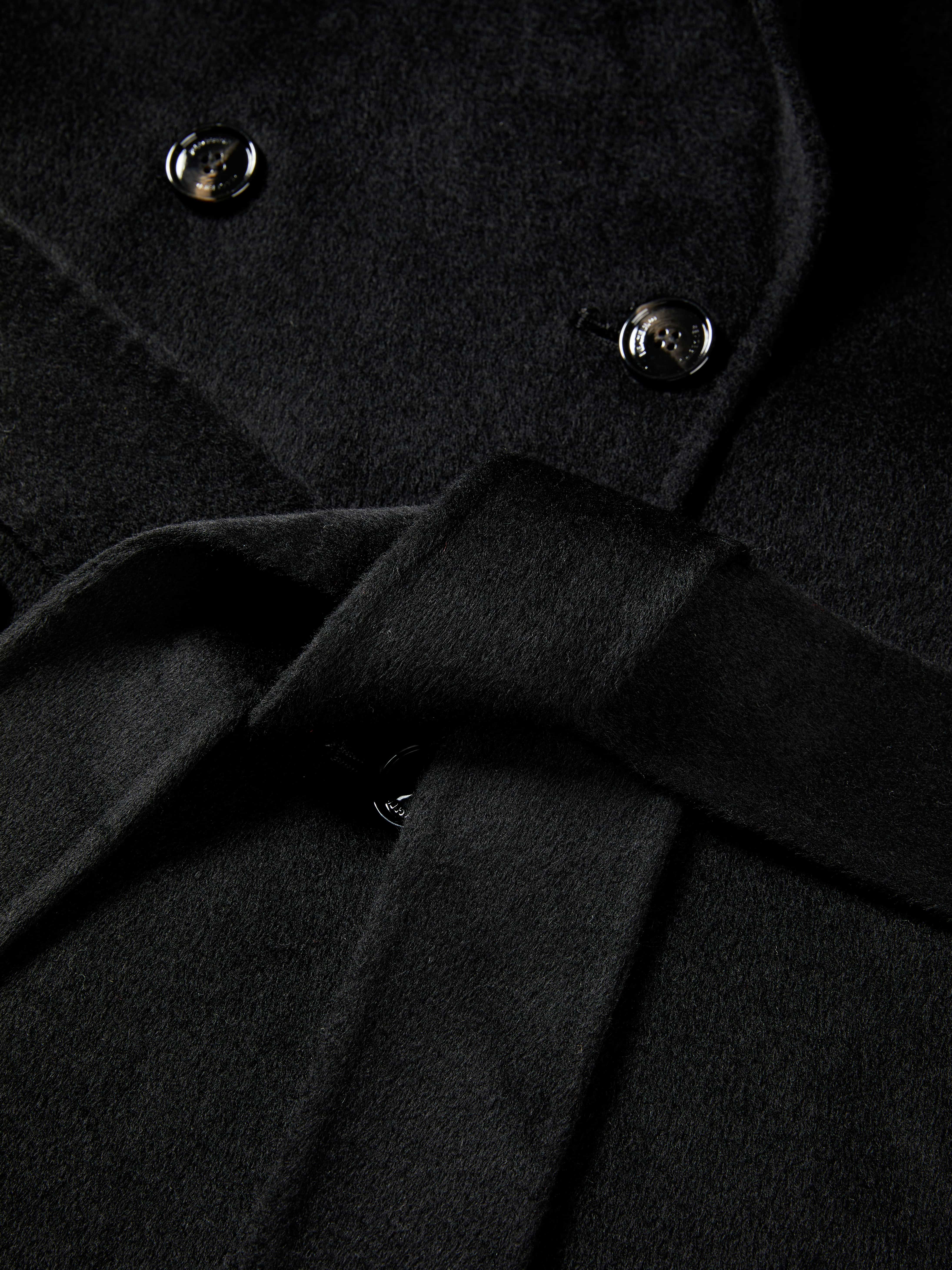Women's Double-Breasted Belted Wool Coat