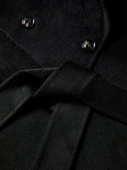 Women's Double-Breasted Belted Wool Coat