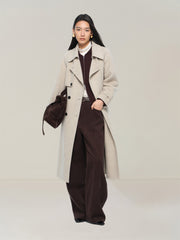 Women's Pure Wool Wide-Lapel Knit Cardigan