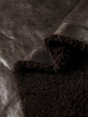 Women's Curly Wool Stand-Collar Coat