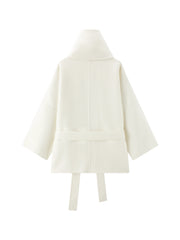 Women's Commuter Wool-Blend Robe Coat
