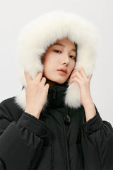 Women's Parka Down Coat With Fox Fur Collar