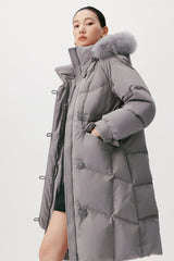 Women's Parka Down Coat With Fox Fur Collar