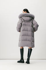 Women's Parka Down Coat With Fox Fur Collar